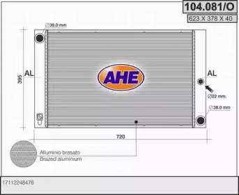 AHE 104081o -  Радиатор, охлаждение двигателя