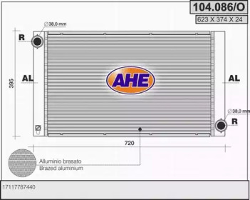 AHE 104086o -  Радиатор, охлаждение двигателя