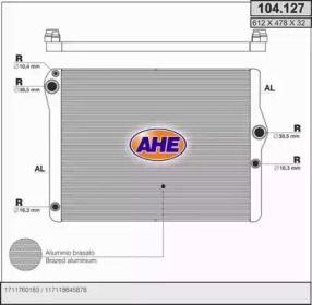 AHE 104127 -  Радиатор, охлаждение двигателя