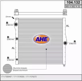 AHE 104132 -  Радиатор, охлаждение двигателя
