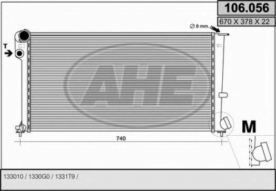 AHE 106056 -  Радиатор, охлаждение двигателя