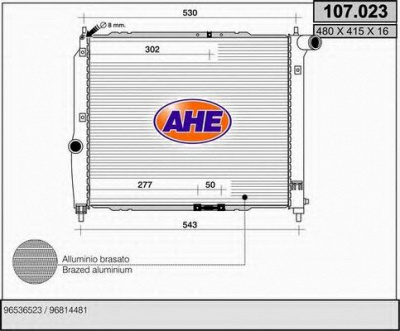 AHE 107023 -  Радиатор, охлаждение двигателя