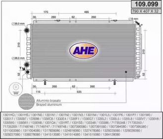 AHE 109099 -  Радиатор, охлаждение двигателя