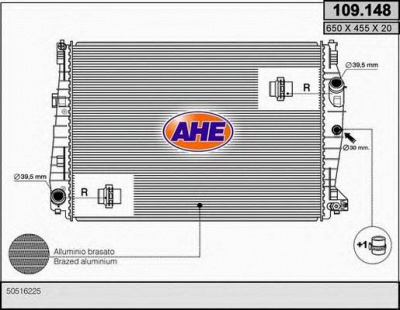 AHE 109148 - Радиатор, охлаждение двигателя