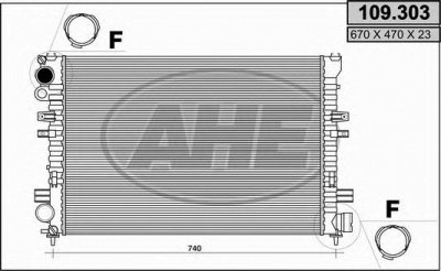 AHE 109303 -  Радиатор, охлаждение двигателя