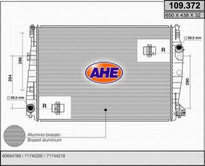AHE 109372 -  Радиатор, охлаждение двигателя
