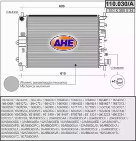 AHE 110030a - Радиатор, охлаждение двигателя