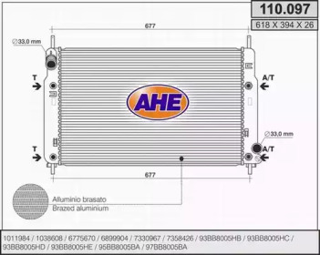 AHE 110097 -  Радиатор, охлаждение двигателя