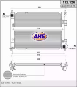 AHE 112126 -  Радиатор, охлаждение двигателя