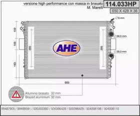 AHE 114033hp -  Радиатор, охлаждение двигателя