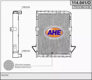 AHE 114041o - Радиатор, охлаждение двигателя