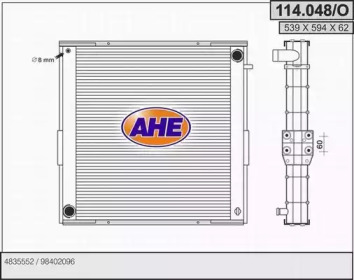 AHE 114048o - Радиатор, охлаждение двигателя