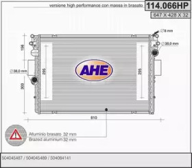 AHE 114066hp - Радиатор, охлаждение двигателя