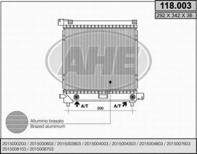 AHE 118003 -  Радиатор, охлаждение двигателя