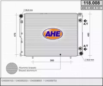 AHE 118008 -  Радиатор, охлаждение двигателя