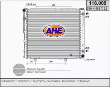 AHE 118009 -  Радиатор, охлаждение двигателя