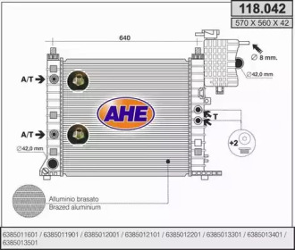 AHE 118042 -  Радиатор, охлаждение двигателя
