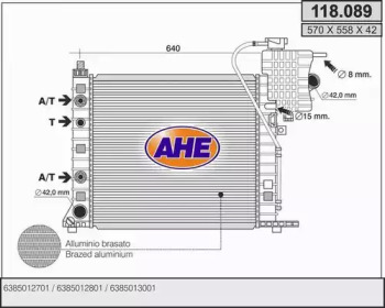 AHE 118089 -  Радиатор, охлаждение двигателя