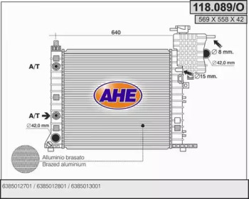 AHE 118089o -  Радиатор, охлаждение двигателя