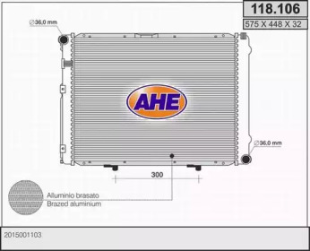 AHE 118106 -  Радиатор, охлаждение двигателя