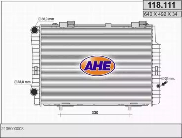 AHE 118111 -  Радиатор, охлаждение двигателя
