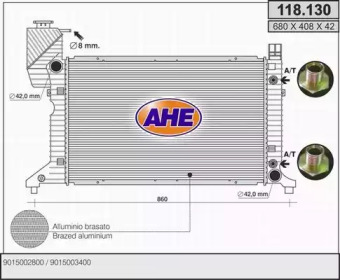 AHE 118130 -  Радиатор, охлаждение двигателя