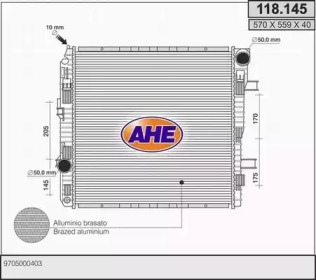 AHE 118145 -  Радиатор, охлаждение двигателя