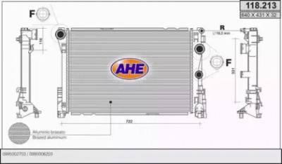AHE 118213 -  Радиатор, охлаждение двигателя