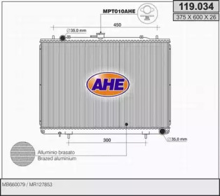 AHE 119034 -  Радиатор, охлаждение двигателя