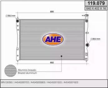 AHE 119079 -  Радиатор, охлаждение двигателя