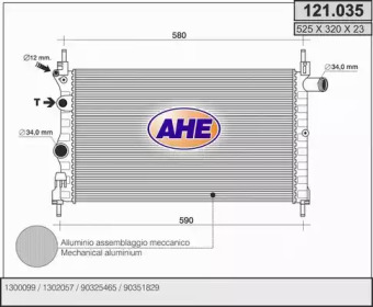 AHE 121035 -  Радиатор, охлаждение двигателя