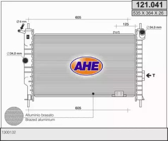 AHE 121041 -  Радиатор, охлаждение двигателя