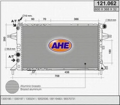 AHE 121062 -  Радиатор, охлаждение двигателя