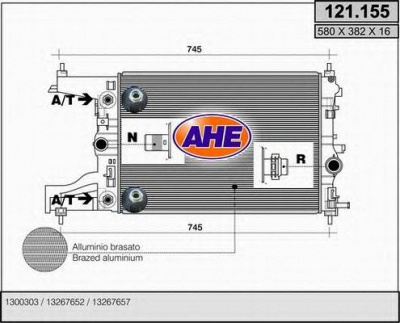 AHE 121155 -  Радиатор, охлаждение двигателя
