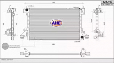 AHE 121167 -  Радиатор, охлаждение двигателя