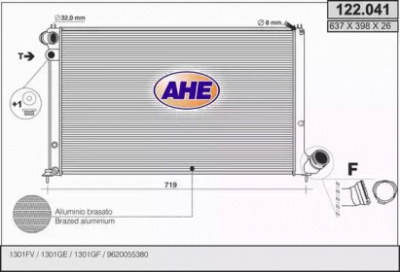 AHE 122041 -  Радиатор, охлаждение двигателя