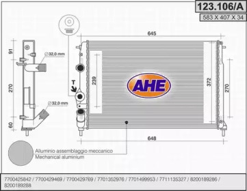 AHE 123106a - Радиатор, охлаждение двигателя
