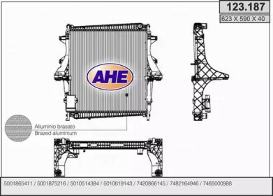 AHE 123187 -  Радиатор, охлаждение двигателя