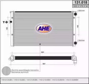 AHE 131018 - Радиатор, охлаждение двигателя