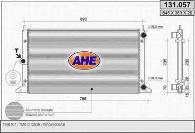 AHE 131057 -  Радиатор, охлаждение двигателя