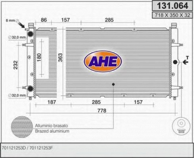 AHE 131064 -  Радиатор, охлаждение двигателя