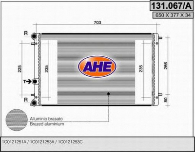 AHE 131067a - Радиатор, охлаждение двигателя
