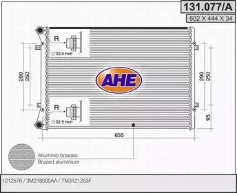 AHE 131077a -  Радиатор, охлаждение двигателя