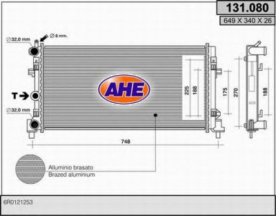 AHE 131080 -  Радиатор, охлаждение двигателя