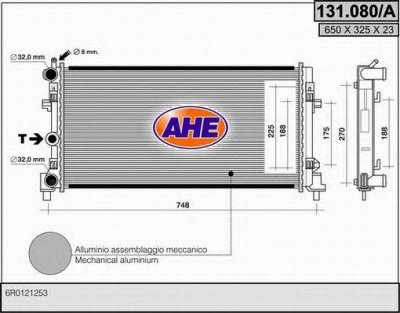 AHE 131080a -  Радиатор, охлаждение двигателя