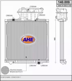 AHE 140009 - Радиатор, охлаждение двигателя