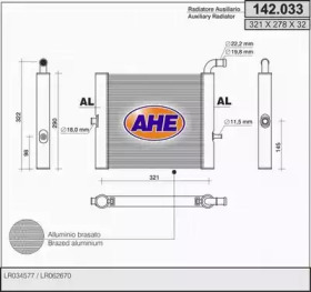 AHE 142033 - Радиатор, охлаждение двигателя