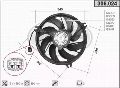 AHE 306024 -  Вентилятор, охлаждение двигателя