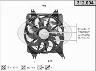 AHE 312004 -  Вентилятор, охлаждение двигателя
