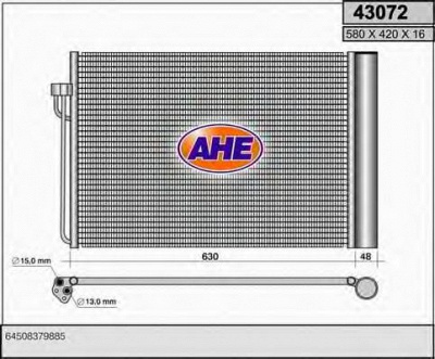 AHE 43072 -  Конденсатор, кондиционер